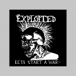 Exploited  - Lets start a War.... hrubá mikina na zips s kapucou stiahnuteľnou šnúrkami